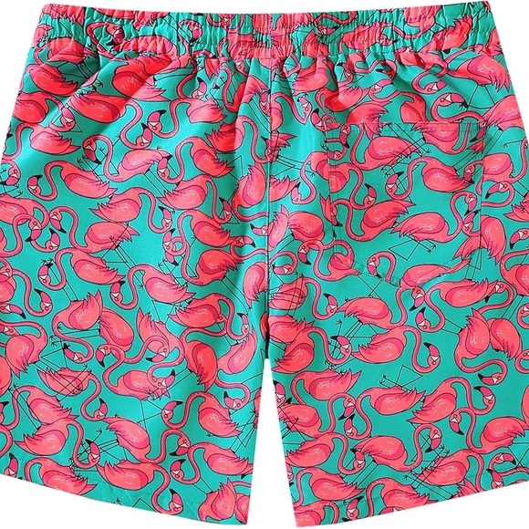 NWT SSLR Mens Swim Trunks Quick Dry with Mesh Lining Flamingo Size 40 XXL - Picture 2 of 16